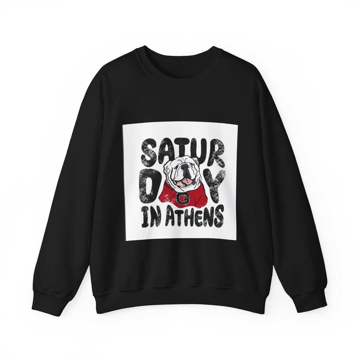 Saturday in Athens Bulldog Crewneck Sweatshirt