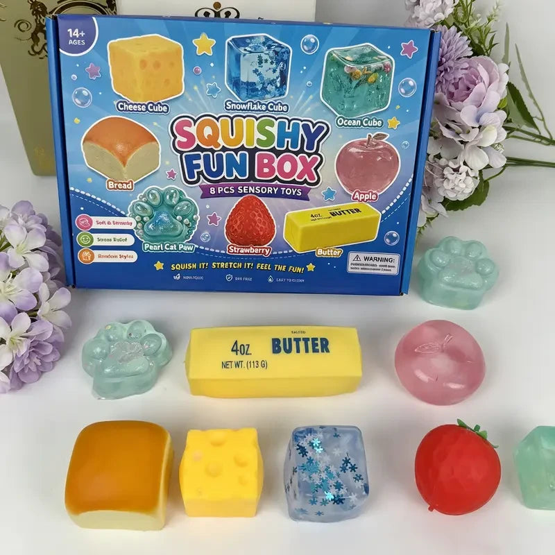 8 piece squishy set