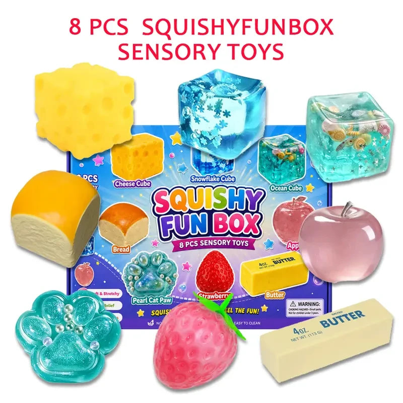 8 piece squishy set