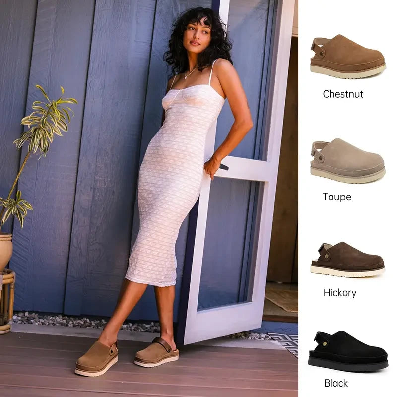 Faux Fur Platform Mules