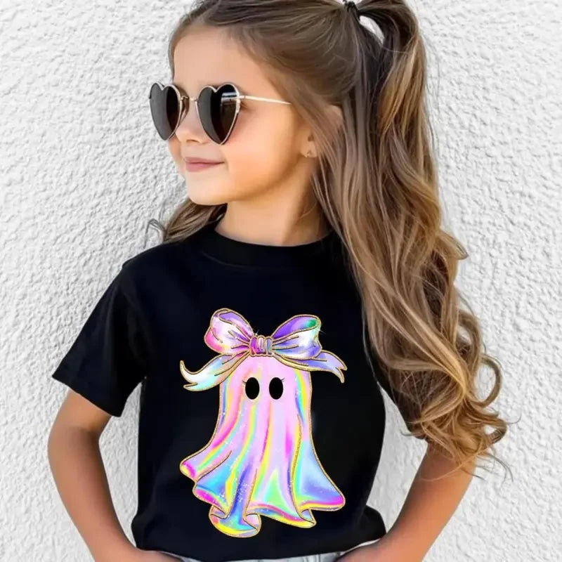 Cute Ghost Toddler/Girls Halloween Shirt