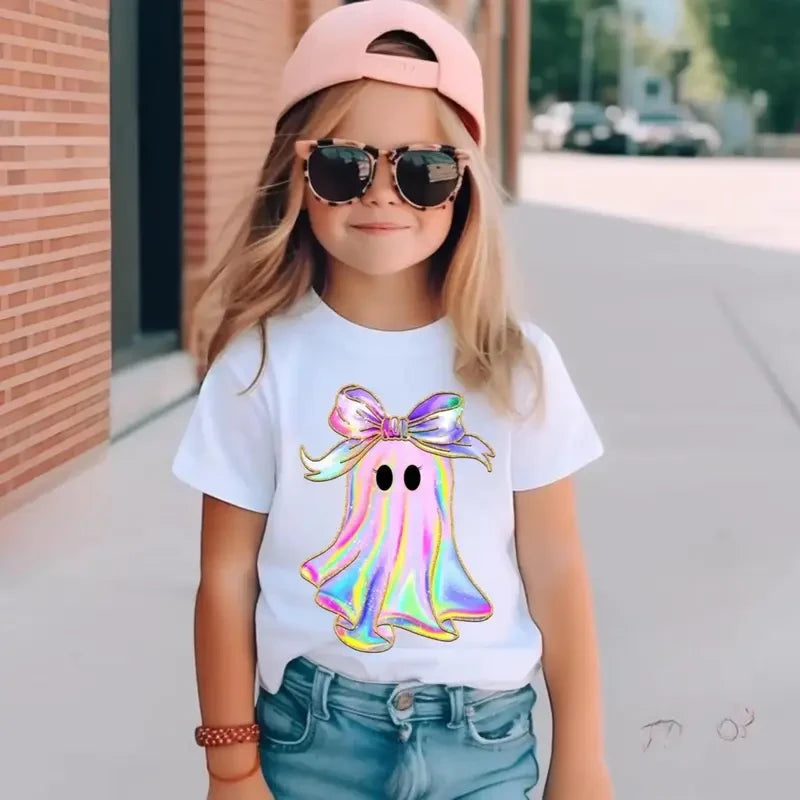 Cute Ghost Toddler/Girls Halloween Shirt