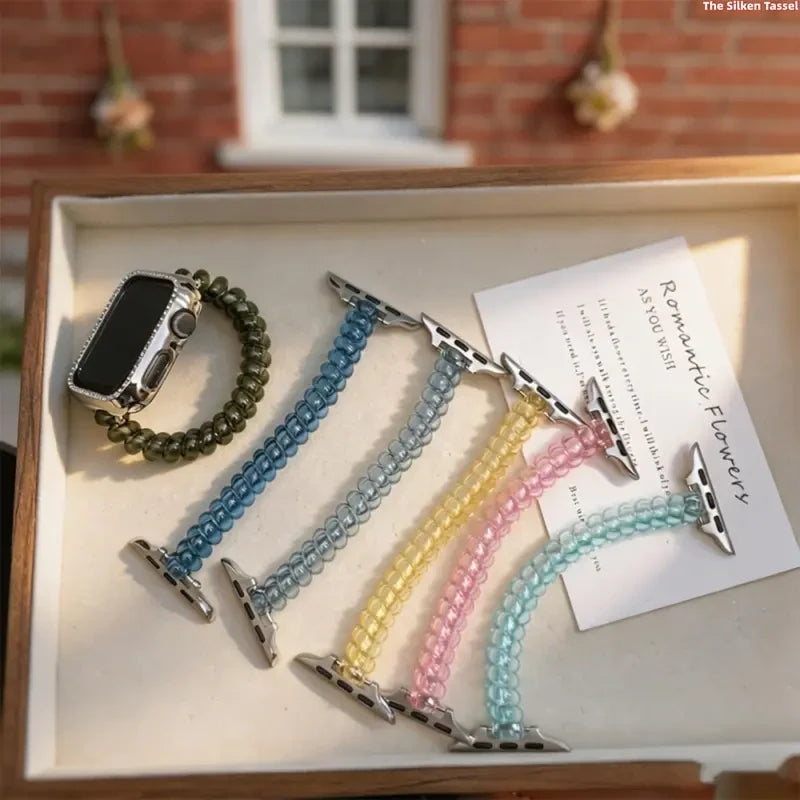 Clear resin watch band