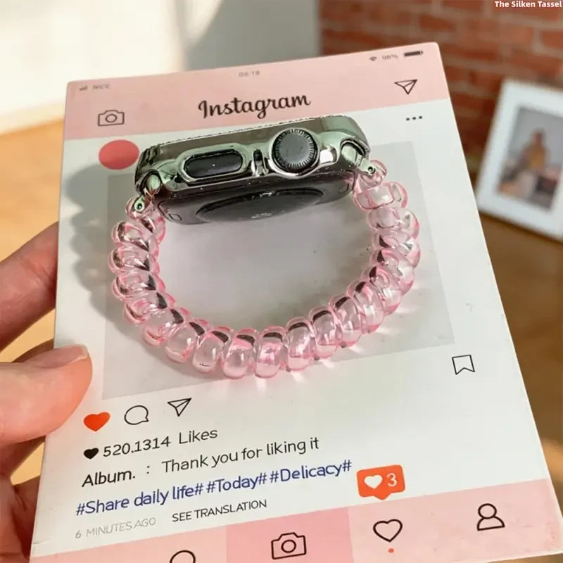 Clear resin watch band
