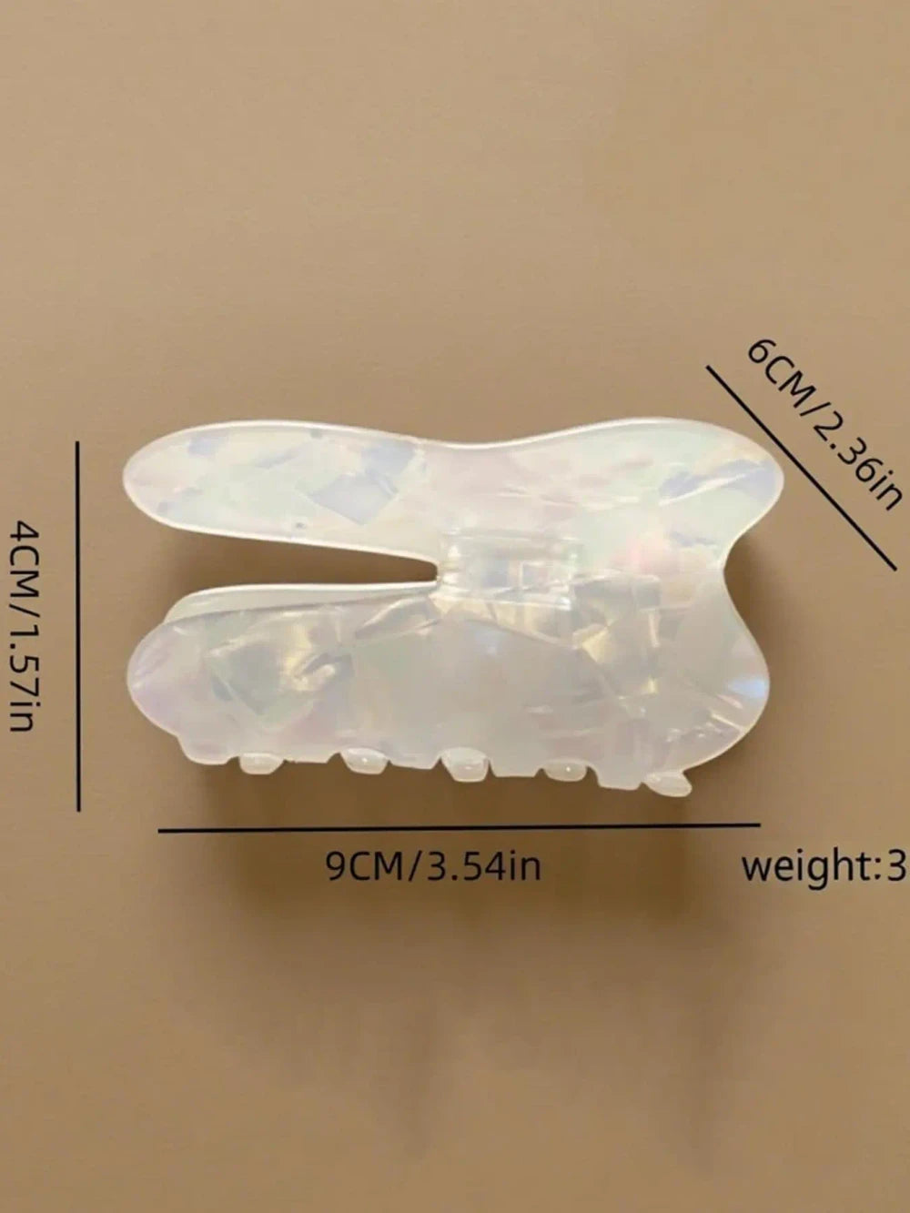 Tooth Acetate Hair Claw Clip