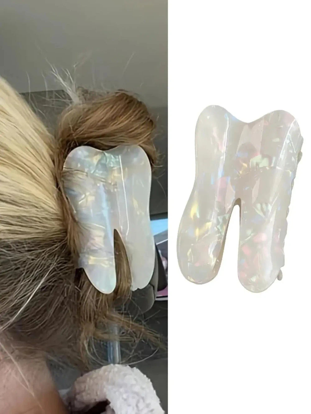 Tooth Acetate Hair Claw Clip