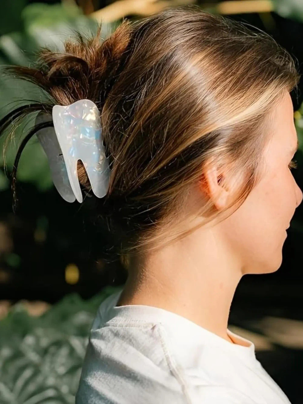 Tooth Acetate Hair Claw Clip