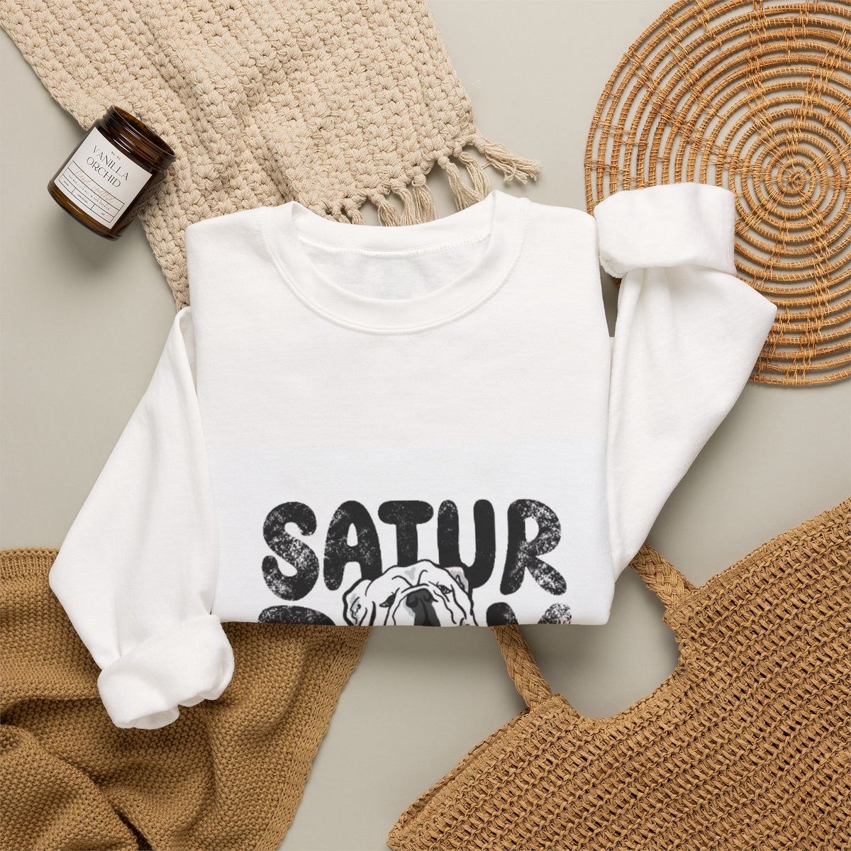 Saturday in Athens Bulldog Crewneck Sweatshirt