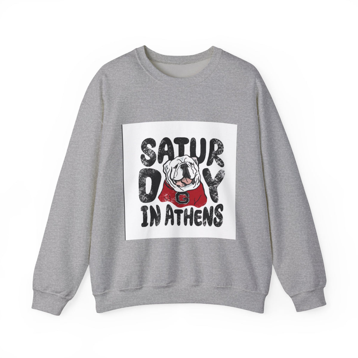 Saturday in Athens Bulldog Crewneck Sweatshirt