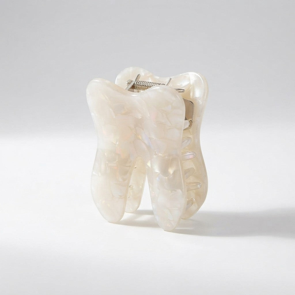 Tooth Acetate Hair Claw Clip